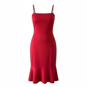 Eloquii Plus Size Red Spaghetti Strap Dress